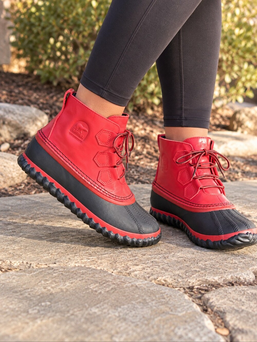 Sorel Out 'N About Lace-Up Ankle Rain Duck Boots Size 6.5